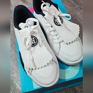 G/FORE White and Black Men's Athletic Shoes